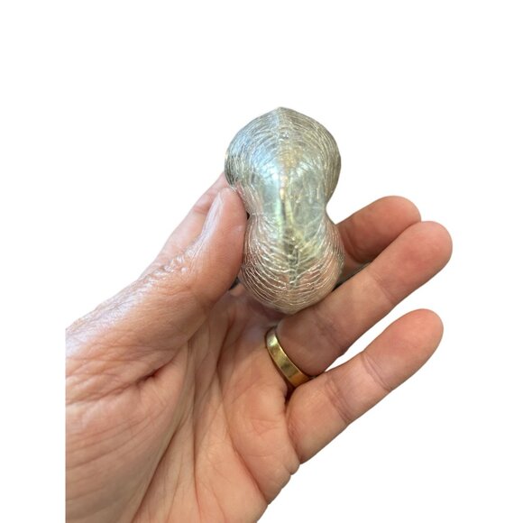 Vintage Kugel? Heart-Shaped Crackled Mercury Glass Ornament 3 inch - Picture 4 of 5